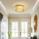 Modern gold crystal led ceiling light dining room chandelier