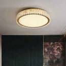 Modern gold crystal led ceiling light living room fixture