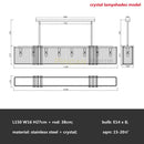 Modern gold crystal led chandelier dining room kitchen light