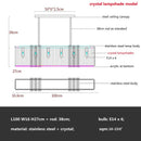 Modern gold crystal led chandelier dining room kitchen light