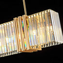Modern gold crystal led chandelier dining room kitchen light