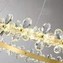 Modern gold crystal led chandelier dining room pendant light
