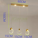 Modern gold crystal led chandelier dining room pendant light