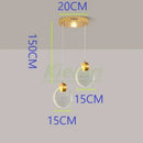Modern gold crystal led chandelier dining room pendant light