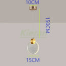 Modern gold crystal led chandelier dining room pendant light