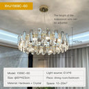 Modern gold crystal led chandelier for dining room