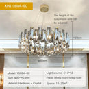 Modern gold crystal led chandelier for dining room
