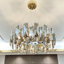 Modern gold crystal led chandelier for dining room
