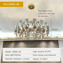 Modern gold crystal led chandelier for dining room