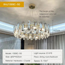 Modern gold crystal led chandelier for dining room