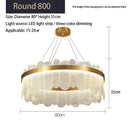 Modern gold crystal led chandelier living room frosted glass petals