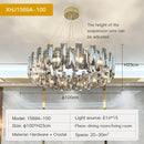 Modern gold crystal led chandelier living room light