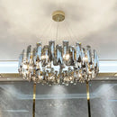 Modern gold crystal led chandelier living room light