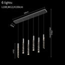 Modern gold crystal led chandelier living room pendant light