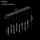 Modern gold crystal led chandelier living room pendant light