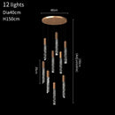 Modern gold crystal led chandelier living room pendant light