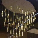 Modern gold crystal led chandelier teardrop dining room pendant light