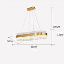 Modern gold crystal led circle pendant – living room chandelier