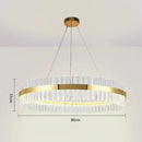 Modern gold crystal led circle pendant – living room chandelier