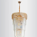 Modern gold crystal led pendant chandelier dining room