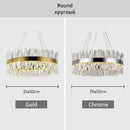 Modern gold crystal led pendant chandelier for dining room