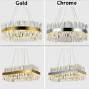 Modern gold crystal led pendant chandelier for dining room