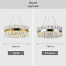 Modern gold crystal led pendant light kitchen chandelier