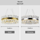 Modern gold crystal led pendant light kitchen chandelier