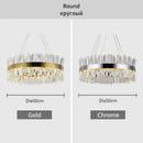 Modern gold crystal led pendant light kitchen chandelier