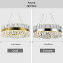 Modern gold crystal led pendant light kitchen chandelier