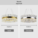Modern gold crystal led pendant light kitchen chandelier
