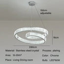 Modern gold crystal led pendant lights for dining room
