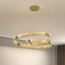 Modern gold crystal led pendant lights for dining room