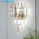 Modern gold crystal led wall lamp bedroom sconce decorbites crystal led