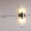 Modern gold crystal led wall lamp bedroom sconce