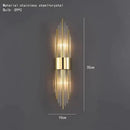 Modern gold crystal led wall lamp bedroom sconce