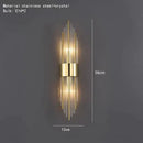 Modern gold crystal led wall lamp bedroom sconce