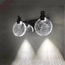 Modern gold crystal led wall lamp for bathroom three globe light