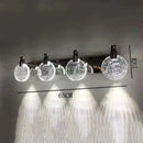 Modern gold crystal led wall lamp for bathroom three globe light