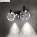 Modern gold crystal led wall lamp for bathroom three globe light