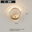 Modern gold crystal led wall lamp living room sconce