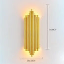 Modern gold crystal led wall lamps bedroom cascading sconce light