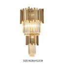 Modern gold crystal led wall lamps bedroom cascading sconce light