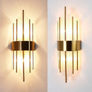 Modern gold crystal led wall lamps bedroom cascading sconce light