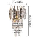 Modern gold crystal led wall light living room glass sconce