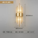 Modern gold crystal led wall light living room glass sconce