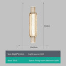 Modern gold crystal led wall sconce bedroom glass rod light