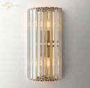 Modern gold crystal led wall sconce bedroom lighting