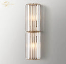 Modern gold crystal led wall sconce bedroom lighting