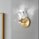 Modern gold crystal led wall sconce for bedroom luxury decor